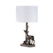 19.75' In Capreolus Bronze Western Roe Deers Polyresin Table Lamp Default -DTYStore