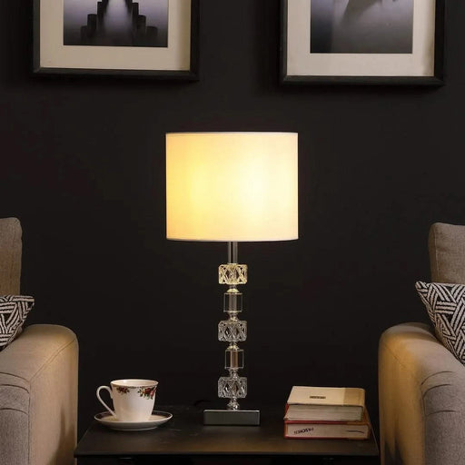 19.75' In Jules Solid Prism Crystal Cubes Orb Table Lamp Default -DTYStore