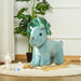 Kids Plush Ride-On Rocking Horse Triceratops-shaped Plush Toy Rocker with Realistic Sounds for Child 36-72 Months Dark Green - DTYStore