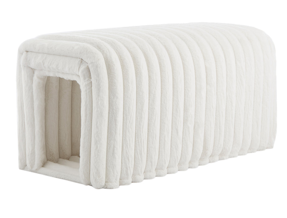 Ottoman Storage Bench Pet Supplies Corduroy Bench Cat's nest to hide For the Living Room, Entryway and Bedroom