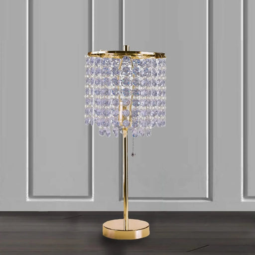 19'H GOLD CRYSTAL INSPIRED PULL TABLE LAMP (1PC/CTN) (0.43/4.22) Default -DTYStore