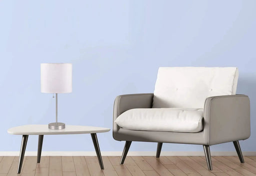 19'H WHITE PULL TABLE LAMP (1PC/CTN) (0.73/3.19) Default -DTYStore