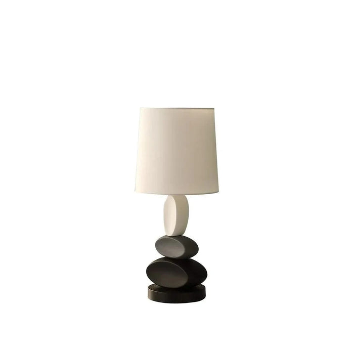 19' In Coastal Como Modern Stacked Tablets Metal Table Lamp Default -DTYStore