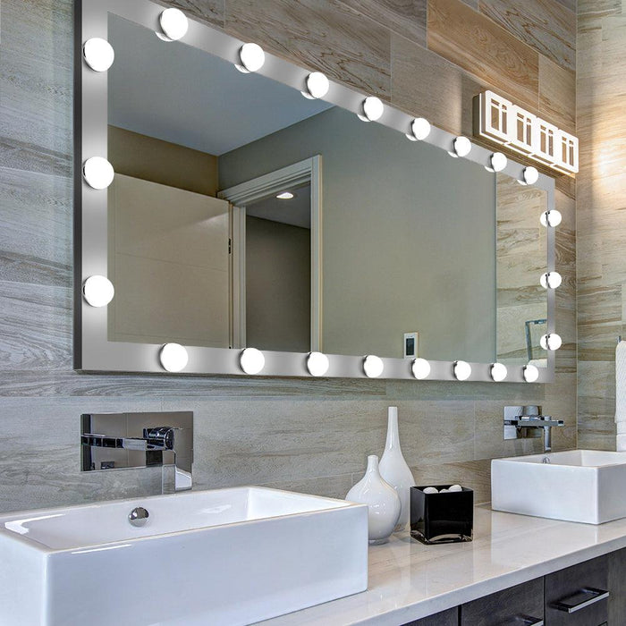 Hollywood Full Length Mirror with Lights Full Body Vanity Mirror with 3 Color Modes Lighted Standing Floor Mirror for Dressing Room Bedroom Wall Mounted Touch Control Silver 63"x24" - DTYStore