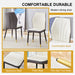 8 modern dining chairs with stylish PU patterned backrest and black metal legs for a comfortable home experience in the kitchen, bedroom and office. - DTYStore