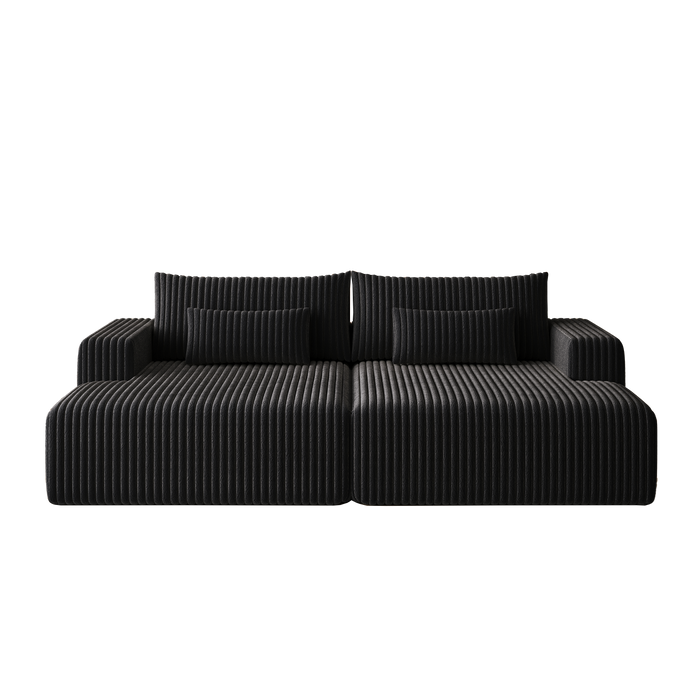 102" Oversized Sectional Lounge Chaise,No Assembly Required,Cloud Plush Loveseat with Reclining Sofa Bed,Fluffy Modern Sleeper Chair for Indoor Living Room Bedroom
