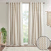 1PC 50x108' Cotton Printed Curtain Panel with Chenille Stripe and Lining - DTY Store