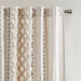 1PC 50x108' Cotton Printed Curtain Panel with Chenille Stripe and Lining - DTY Store