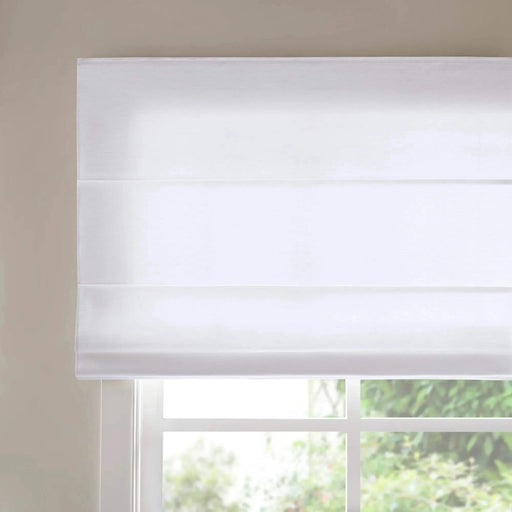1PC Cordless Roman Blind Galen Matte fabric Light-Filtering Window Shade White 34x64' -DTYStore