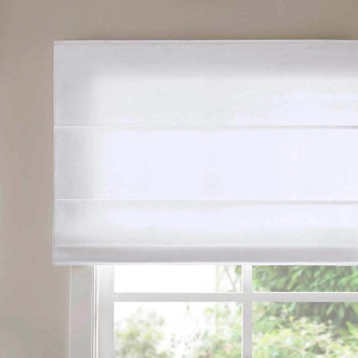1PC Cordless Roman Blind Galen Matte fabric Light-Filtering Window Shade White 34x64' -DTYStore
