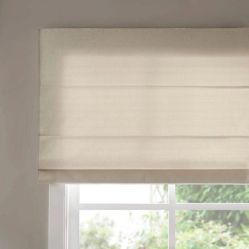 1PC Cordless Roman Blind Galen Matte fabric Light-Filtering Window Shade Ivory -DTYStore