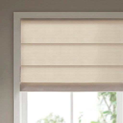 1PC Cordless Roman Blind Galen Matte fabric Light-Filtering Window Shade Ivory -DTYStore