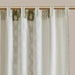 1 PCS 50x95' Cotton Printed Curtain Panel with Chenille Stripe and Lining Green Default -DTYStore