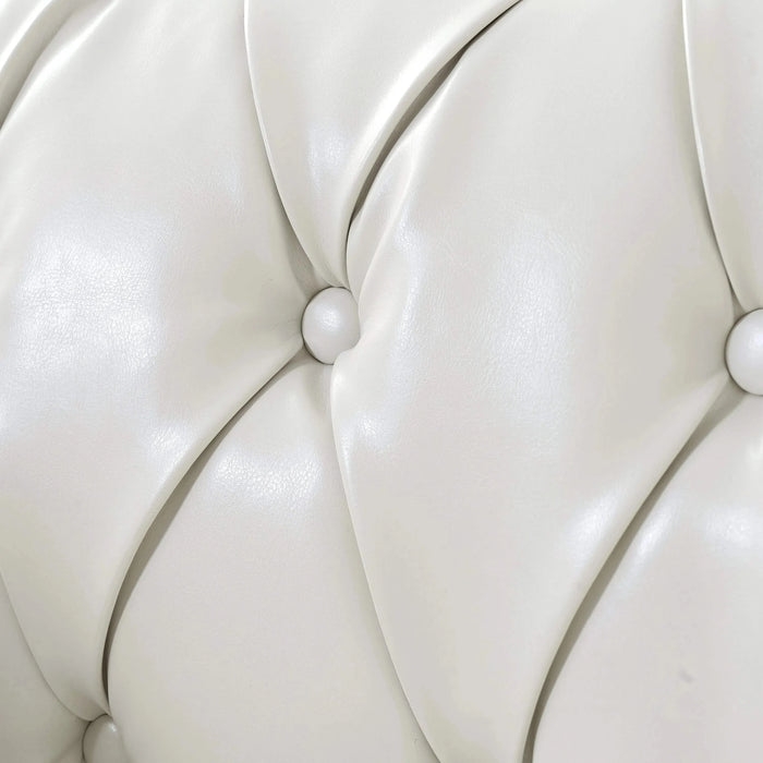 1 Seater Sofa For Living Room — Compact Comfortable Upholstered Lounge Chair White -DTYStore