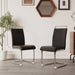 Modern Dining Chairs,PU Faux Leather High Back Upholstered Side Chair with C-shaped Tube plating Metal Legs for Dining Room Kitchen Vanity Patio Club Guest Office Chair (Set of 4) (Black+PU Leather) - DTYStore