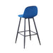 Bar Stools Set of 2, 30 Inches Velvet Barstool Modern Counter Bar Height Chair with Back, Sturdy Metal Legs & Footrests, Easy Assembly, Island Stool for Kitchen Bar - DTYStore