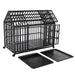 52" Heavy Duty Dog Crate Large Dog cage Strong Metal Dog Kennels and Crates for Large Dogs with 4 Lockable Wheels - DTYStore