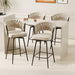 360°Swivel Bar Chairs set of 2, equipped with soft cushioned backrest counter stool, metal leg modern luxury kitchen chair, suitable for family dining, kitchen island - DTYStore