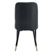 Modern dining chairs, equipped with PU artificial leather backrest cushions and black metal legs, suitable for restaurants, kitchens, and bedrooms. Set of 4 pieces (black+PU leather)C-007 - DTYStore