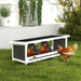 Wood Chicken Nesting Box, 3 Hole Chicken Boxes for Laying Eggs, Chicken Coop Nesting Box with Asphalt Roof for Indoor or Outdoor, Fits Up to 3 Hens, Gray - DTYStore