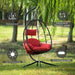 Egg Chair with Stand Indoor Outdoor Swing Chair Patio Wicker Hanging Egg Chair Hanging Basket Chair Hammock Chair with Stand for Bedroom Living Room Balcony - DTYStore