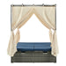 U_Style Adjustable Sun Bed With Curtain,High Comfort,With 3 Colors - DTYStore