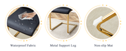 Black PU Dining Chair Set.Uniquely designed black dining chairs. PU material, paired with gold metal chair legs. Suitable for offices, restaurants, kitchens, conference rooms, etc.(Set of 6) - DTYStore