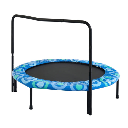 Blue Joy Children's Trampoline with Handrails for Indoor and Outdoor Fun, Ages 3-7, Steel Frame - Image 8