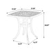 Bistro Set 3 Piece Rustproof Cast Aluminum Patio Furniture Sets 2 Chairs and 1 Round Table Outdoor, Garden, 
Patio, Balcony, white - DTYStore