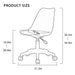 Modern Home Office Desk Chairs, Adjustable 360 Â°Swivel Chair Engineering Plastic Armless Swivel Computer Chair With Wheels for Living Room, Bed Room Office Hotel Dining Room and White. - DTYStore