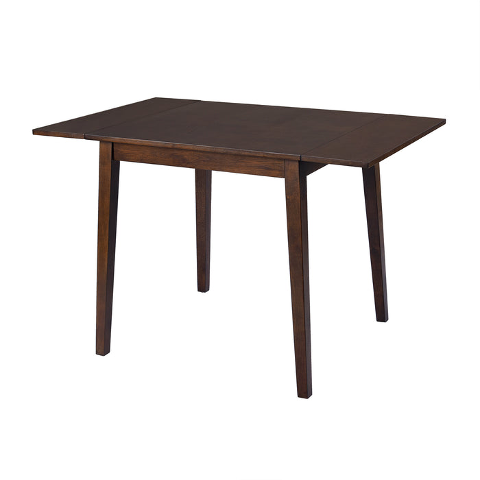 3 Piece Kitchen Dining Set with Drop Leaf Dining Table and 2 Dining Upholstered Chairs, Dining Room Set for Small Places, Brown