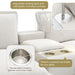 109*57"Modern Sectional Cloud Sofa with Console,USB Charging Port,Reading Light,Cup Holder,4 Seat Chenille Modular Couch,Storable Indoor Funiture for Living Room,Apartment,2 Color - DTYStore