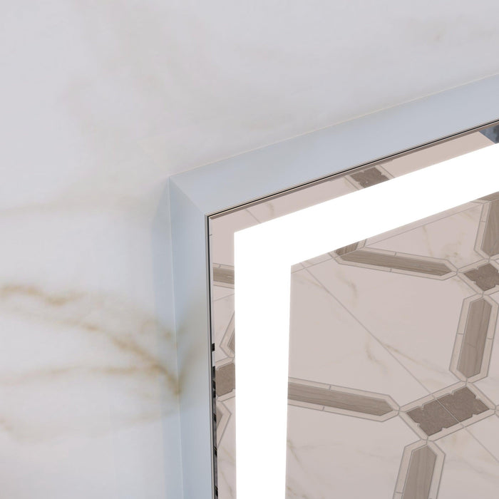 32x40 inch LED Bathroom Vanity Mirror Wall Mounted Adjustable White/Warm/Natural Lights Anti-Fog Touch Switch with Memory Modern Smart Large Bathroom Mirrors - DTYStore
