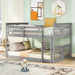 Full Over Full Bunk Bed with Ladder, Gray (Old SKU :LT000207AAE) - DTYStore