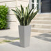 25' H Tall Metal Tapered Planter – Large Outdoor & Indoor Garden Plant Pot with Drainage Hole and Rubber Plug, Stylish Burnished Grey Finish for Home and Patio - DTYStore