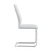 Modern Dining Chairs with Faux Leather Padded Seat Dining Living Room Chairs Upholstered Chair with Metal Legs Design for Kitchen, Living, Bedroom, Dining Room Side Chairs Set of 6 (White+PU )C-001 - DTYStore