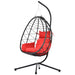 Egg Chair with Stand Indoor Outdoor Swing Chair Patio Wicker Hanging Egg Chair Hanging Basket Chair Hammock Chair with Stand for Bedroom Living Room Balcony - DTYStore