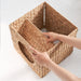 Water Hyacinth Woven Wicker Square Cat Bed Cave - 13" x 13" x 13" - For Small and Medium Cat Breeds and Chihuahua - DTYStore