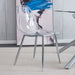 Modern simple transparent dining chair plastic chair armless crystal chair Nordic creative makeup stool negotiation chair Set of 4 and plating metal legW115164140,TW-1200 - DTYStore