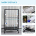 54" Extra Large Portable Rolling Iron Aviary Flight Bird Cage And Accessories - DTYStore