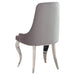 Grey and Chrome Upholstered Back Dining Chairs (Set of 2) - DTYStore