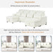 110.2" Oversized U-shaped Sofa Versatile Sectional Sofa Pull-out Sofa Bed with Double Storage Chaise Lounges and Two USB Ports for Living Room,Beige - DTYStore