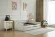 aybed Corner Bed Sofa Bed with Drawers Velvet Upholstered daybed Twin Daybed with Storage, Wood Slat Support (Beige,full,79.9'x58.2'x28.7') - DTYStore