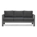 5 Pieces Outdoor All-Weather Conversation Set, Sectional Sofa, Aluminum Couch - Dark Gray Cushions - DTYStore