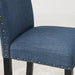 Biony Fabric Dining Chairs with Nailhead Trim, Set of 2, Blue - DTYStore