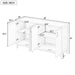 Sideboard with 4 Door Large Storage Buffet and Adjustable Shelves for Kitchen, Living Room, Dining Room - DTYStore