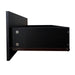 Black TV Stand with LED RGB Lights,Flat Screen TV Cabinet, Gaming Consoles - in Lounge Room, Living Room and Bedroom(Black) - DTYStore
