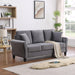 Modern Velvet Couch with 2 Pillow, 78 Inch Width Living Room Furniture, 3 Seater Sofa with Plastic Legs - DTYStore