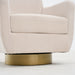 360 degree rotation armchair cotton linen skin friendly fabric ergonomic design living room chair Bedroom chair Living room chair suitable for indoor home - DTYStore