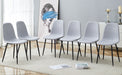 Comfortable Linen-Cotton Dining Chair Set - Four Pieces in Light Gray.Integrated Seat and Backrest,Linen-Cotton Material,Modern Home Matching. - DTYStore